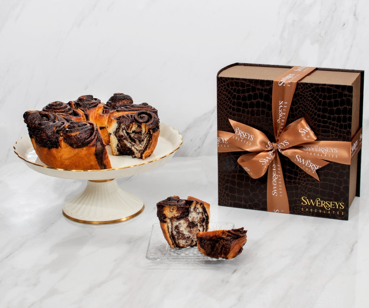 Purim Chocolate Babka Cake Book Gift Box