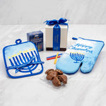 Happy Hanukkah Oven Mitt & Chocolate Gift Set