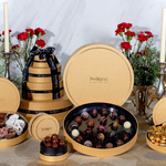 Deluxe Gold 4 Tier Gourmet Treats Gift Box