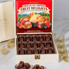Elegant Chocolate Dipped Fruit Delights Wooden Gift Box