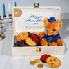 Hanukkah Cookies and Chocolate Wooden Gift Box