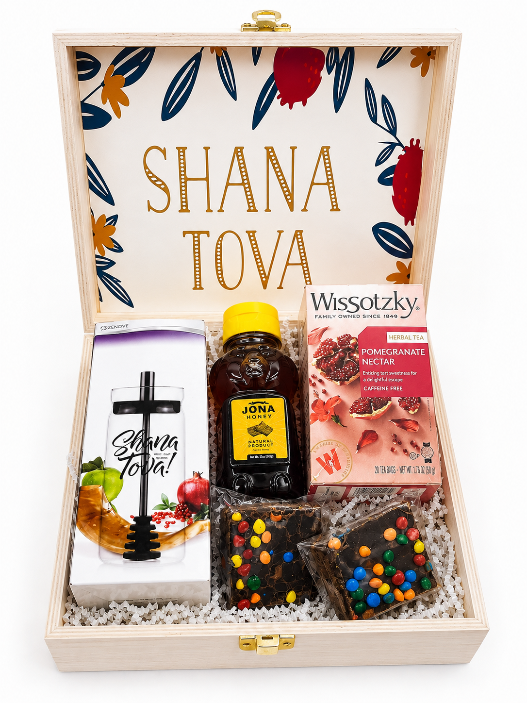 Rosh Hashanah Modern Honey Table Jar with Dipper