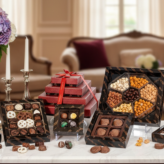 4 Tier Executive Indulgence Kosher Chocolate Gift Tower