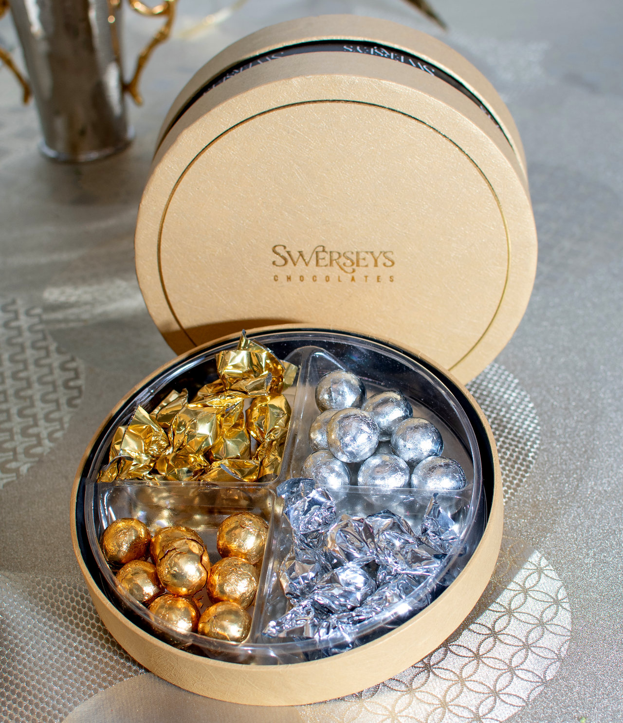 Assorted Chocolate Truffles & Nut Gift Tower 2