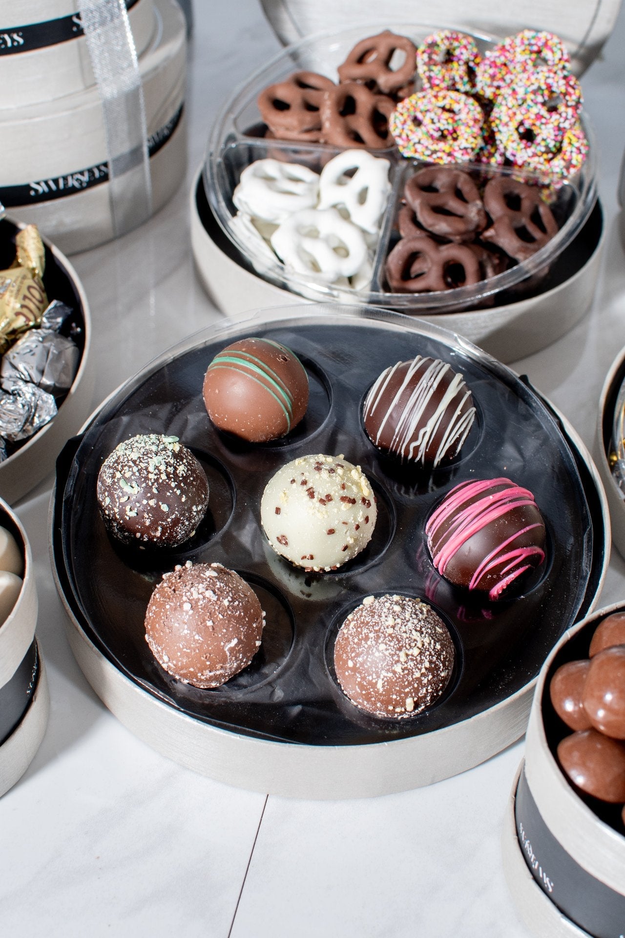 6 Tier Chocolate & Sparkling Cider Gift Towers 2