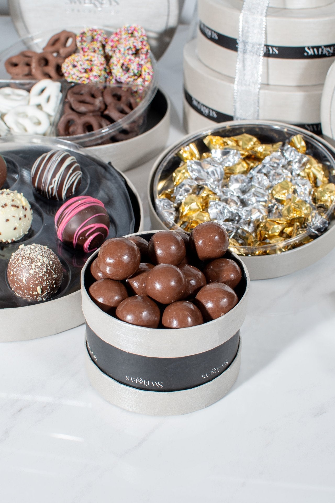 6 Tier Chocolate & Sparkling Cider Gift Towers 7