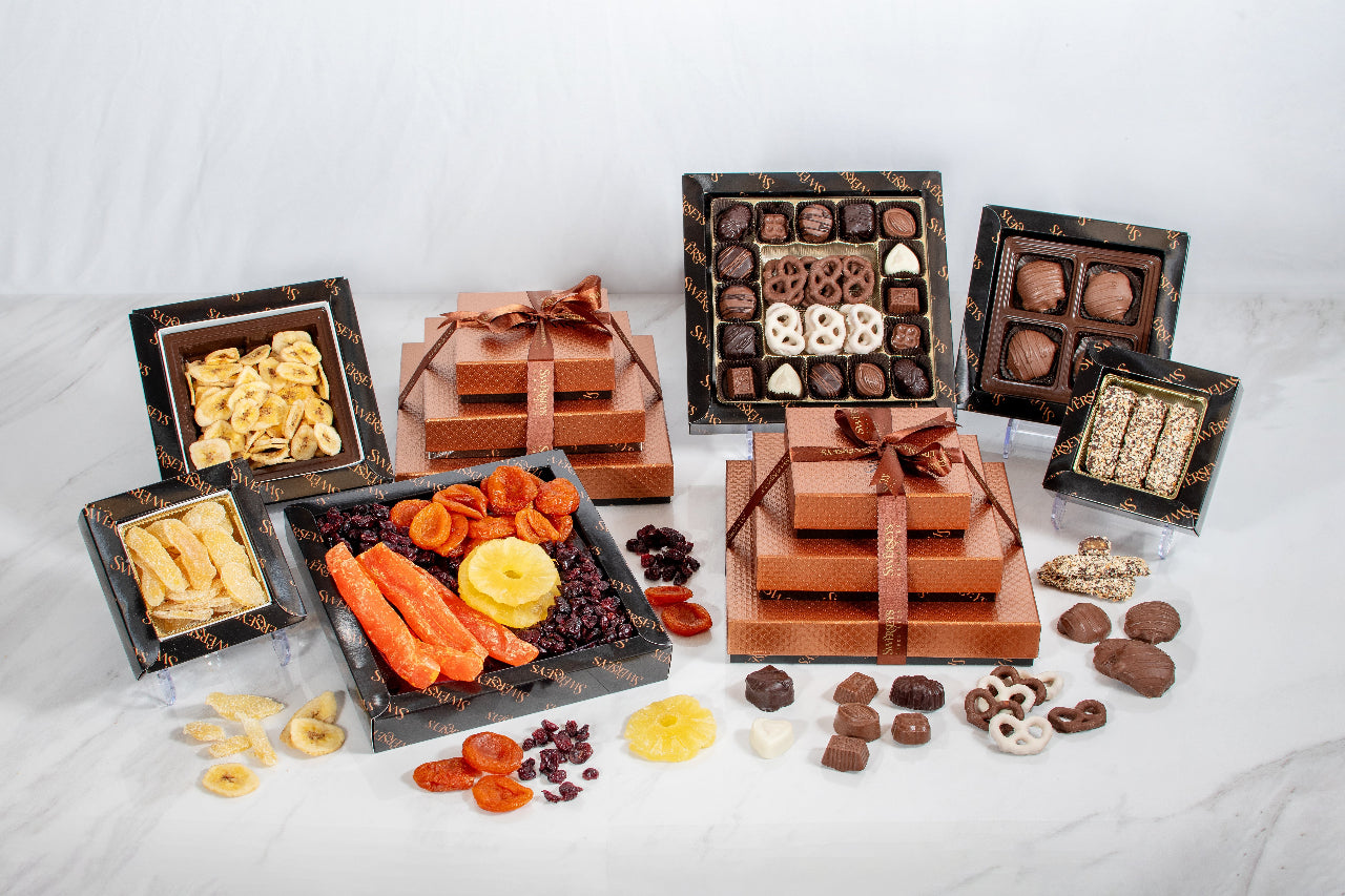 6 Tier Prestige Collection of Chocolate and Dried Fruit Platter Gift 2