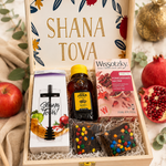 Rosh Hashanah Modern Honey Table Jar with Dipper