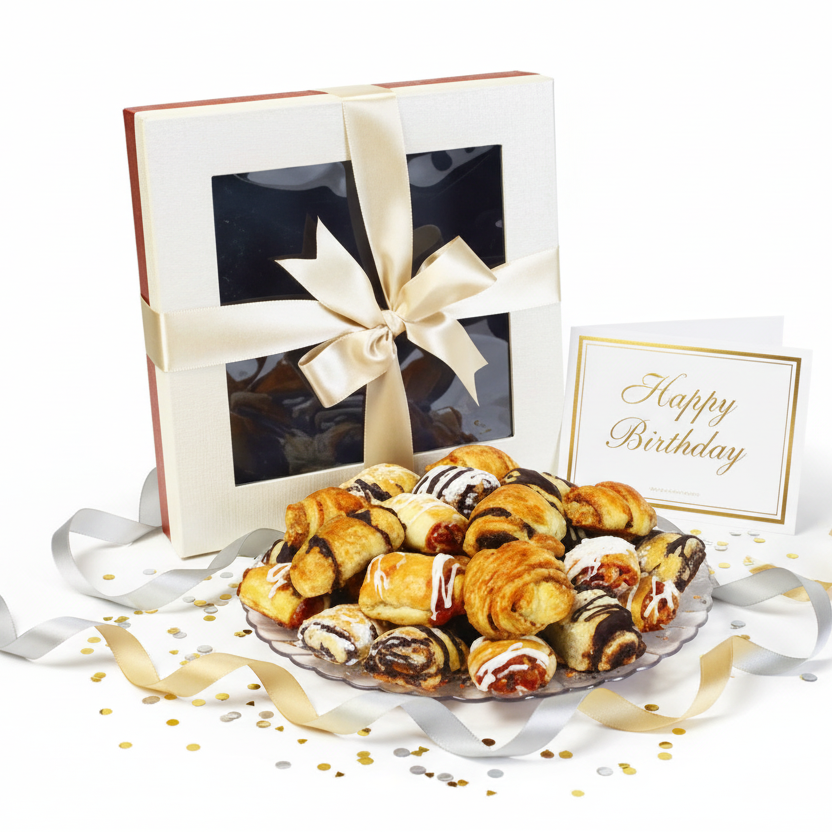 Happy Birthday Gourmet Assorted Rugelach Deluxe Gift Box