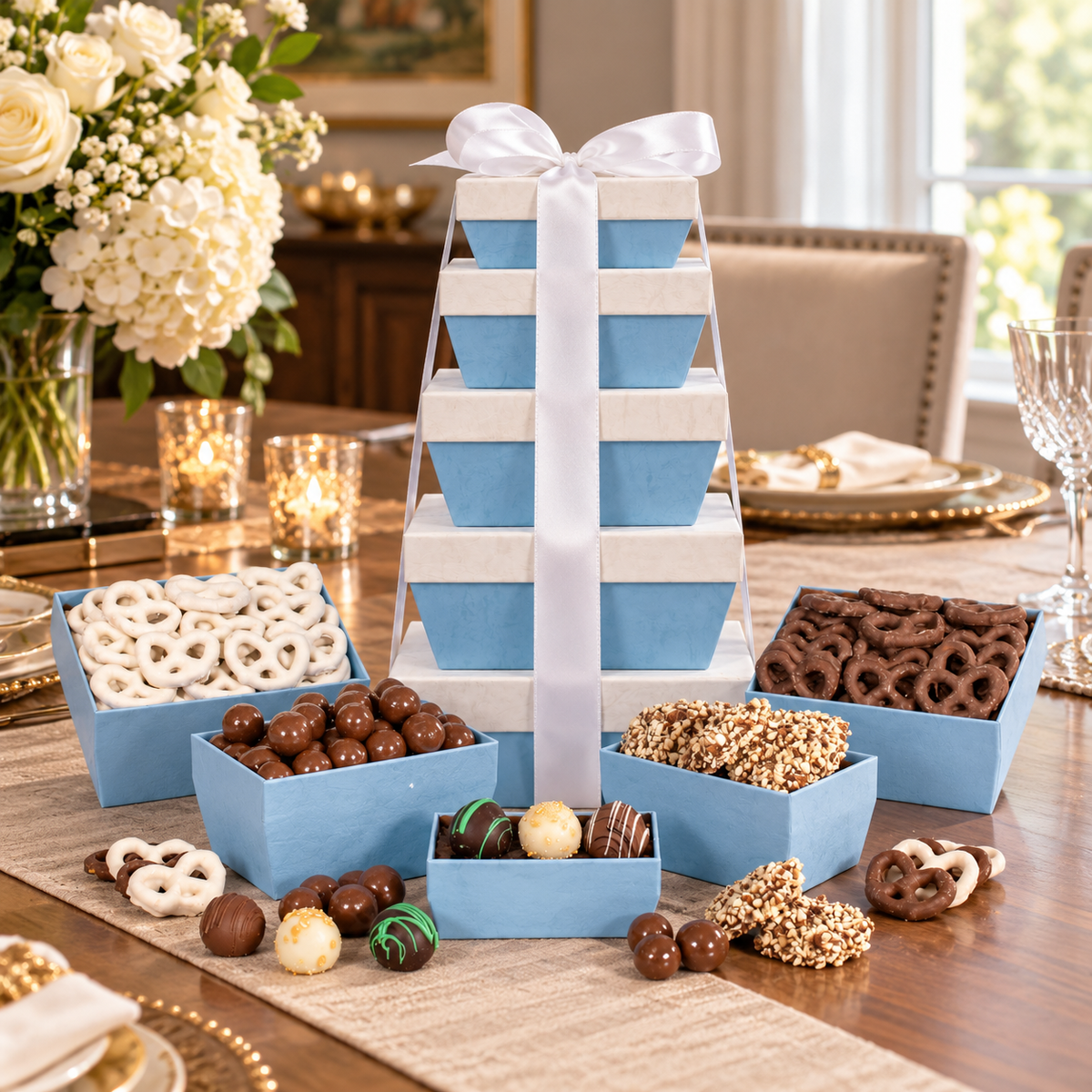 5 Tier Luxe Artisan Selection of Kosher Chocolate Gift
