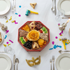 Elegant Arrangement of Purim Dried Fruit and Hamantaschen Gift Tray