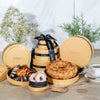 Deluxe Gourmet Pastry 3-Tier Gold Round Gift Box
