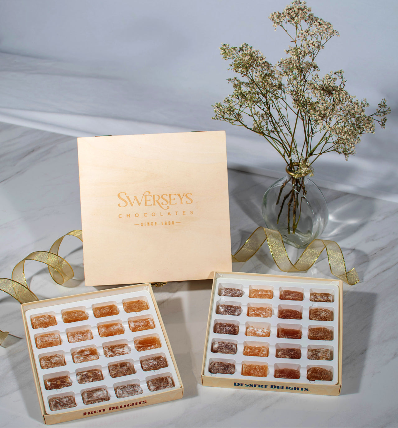 Elegant Assorted Turkish Candy Wooden Gift Box