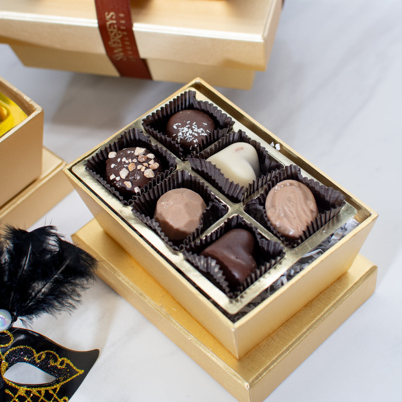 Elegant Purim Treats Gold Duo Gift Box Tower 5