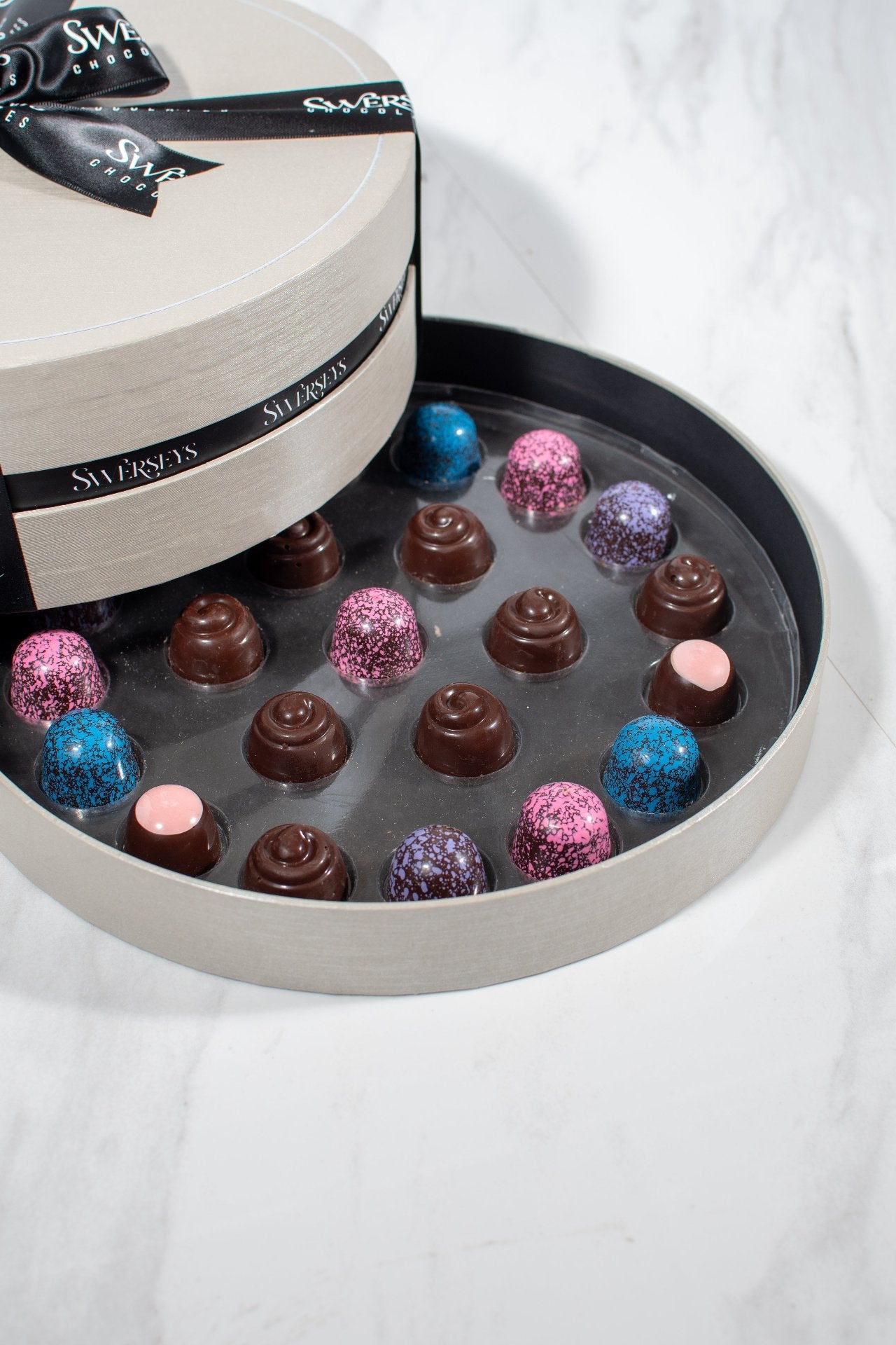 Elegant Silver Gourmet Truffle Assortment Gift Box 2