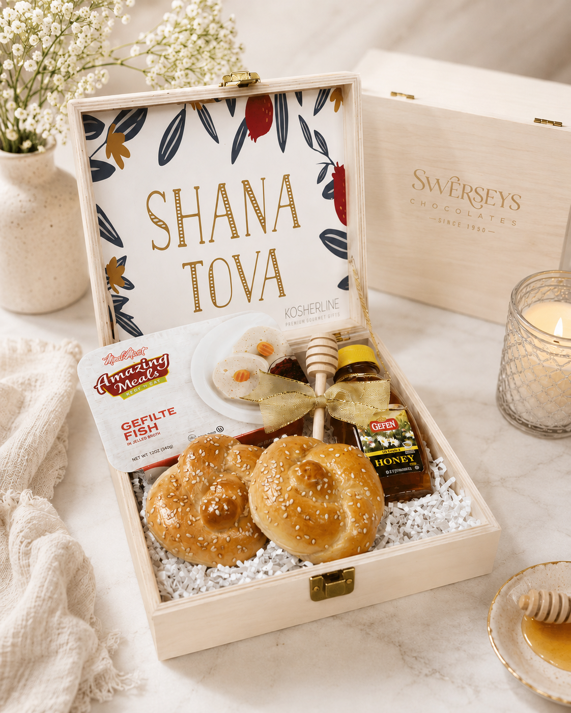 Rosh Hashanah Gefilte and Challah Gift set