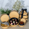 Deluxe Gold 3 Tier Gourmet Treats Round Gift Box