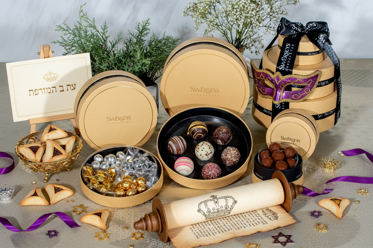 Deluxe Gold 3 Tier Gourmet Treats Round Gift Box