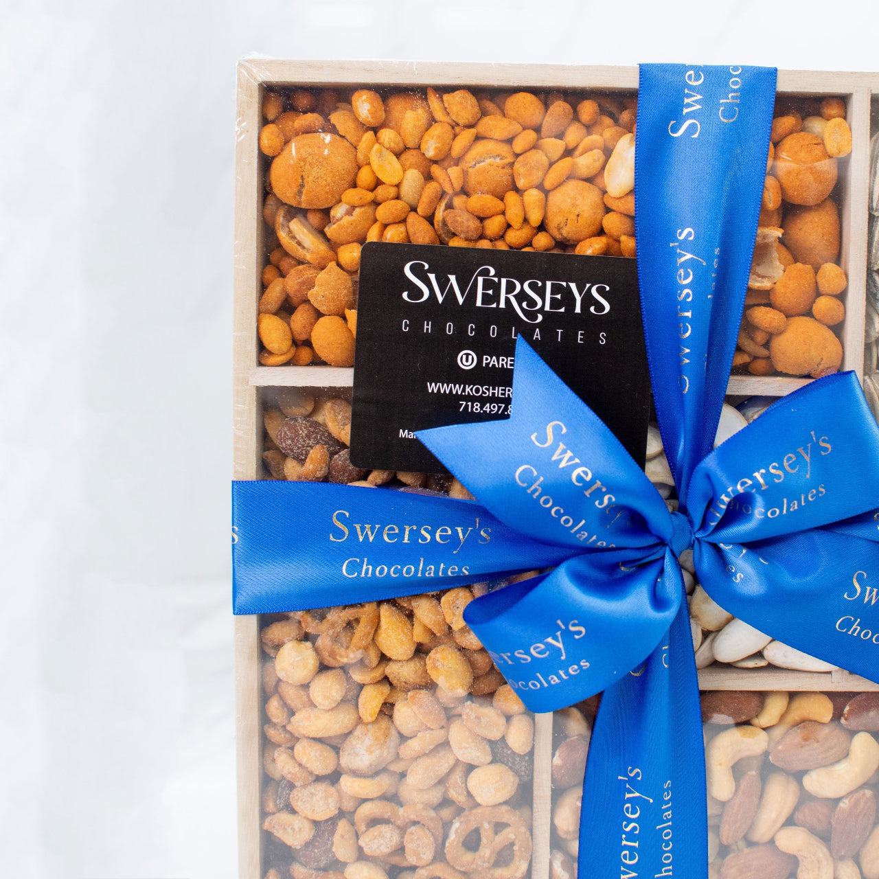 Hanukkah Assorted Nut & Seed Gourmet Wood Gift Tray 2