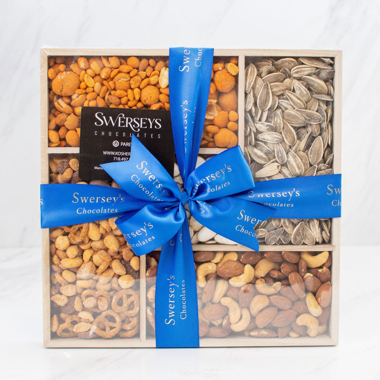 Hanukkah Assorted Nut & Seed Gourmet Wood Gift Tray