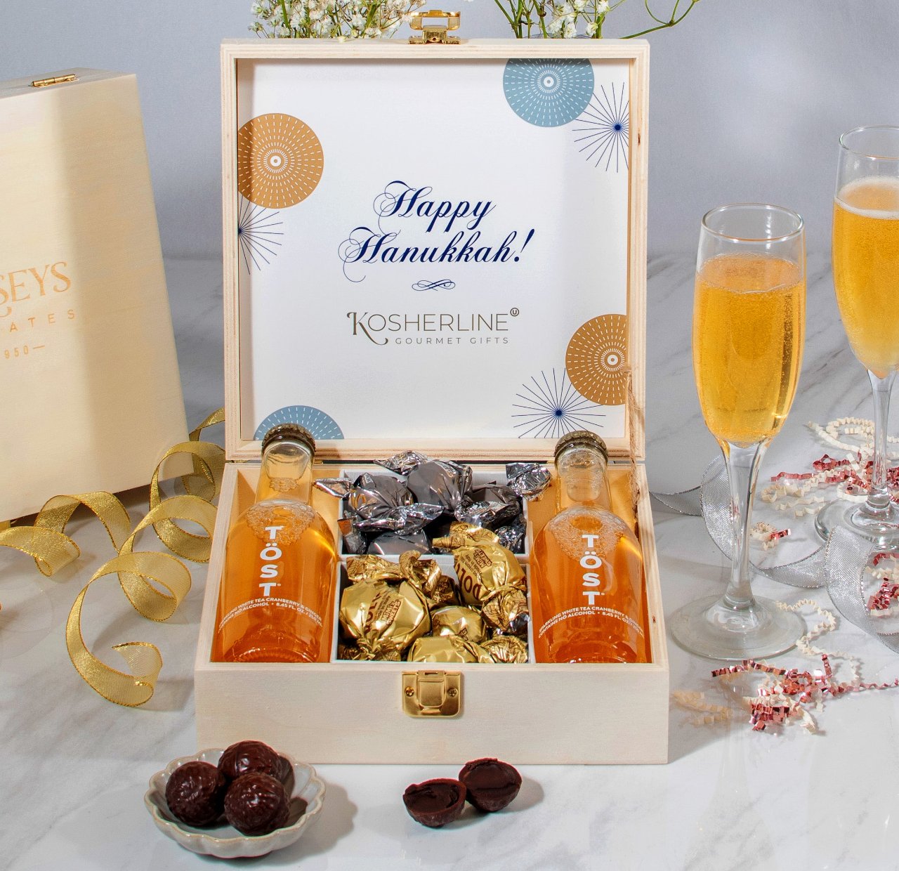 Hanukkah Gourmet Chocolate Cookies Keepsake Gift Box
