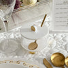 Honey Dish with Gold Spoon