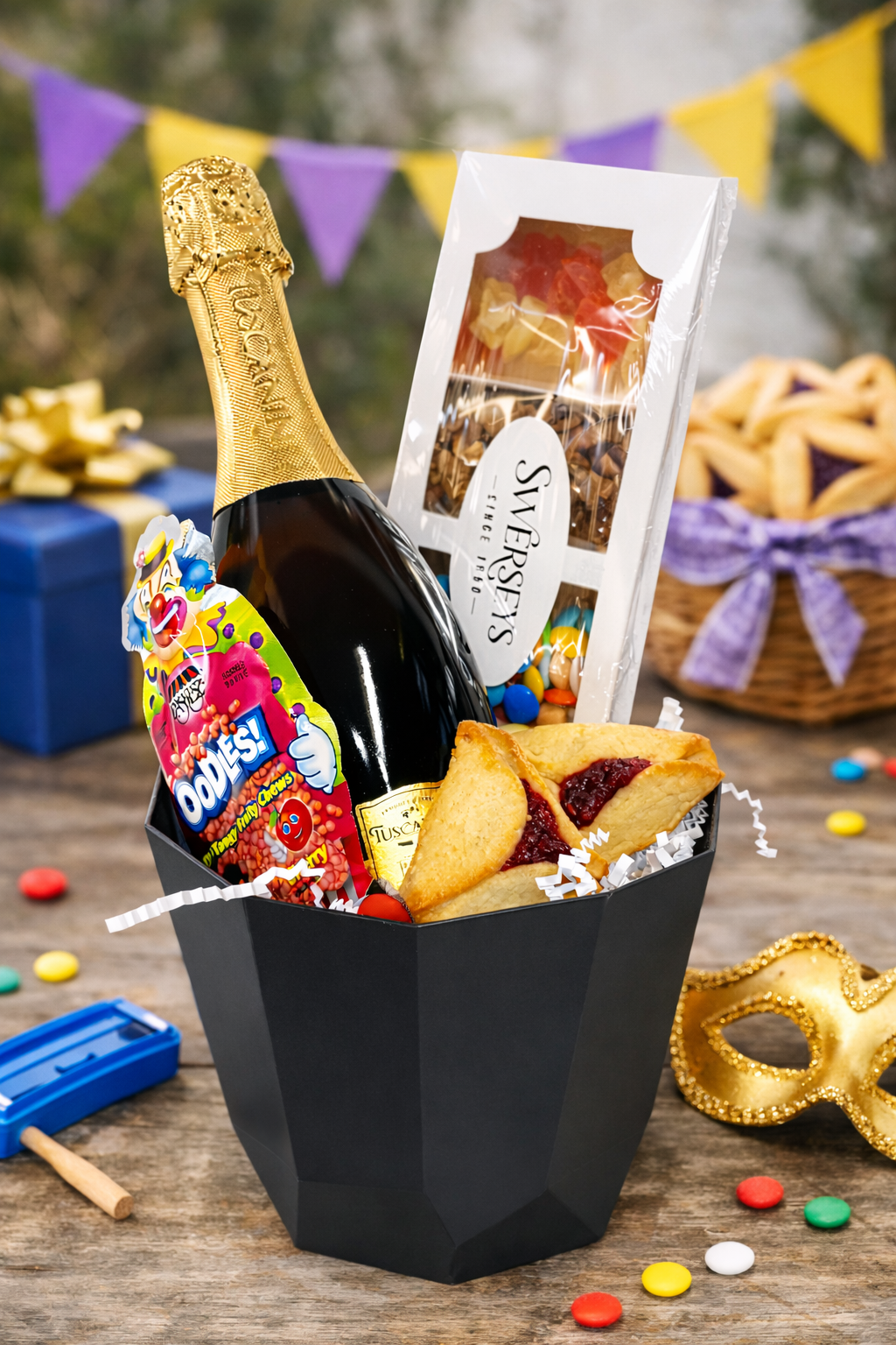 Purim-Basket-Tied-all-together-with-Bow 2