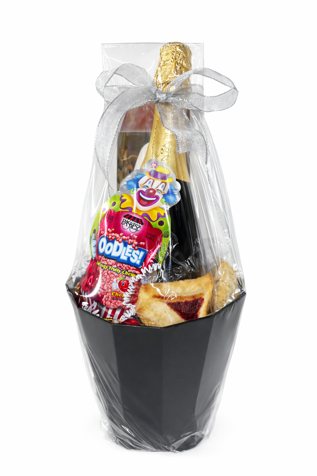 Purim Basket Tied all together with Bow 3