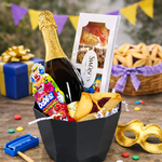 Purim Basket Tied all together with Bow