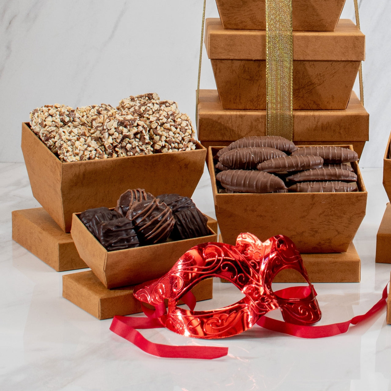 Purim Mishloach Manot Chocolate Dairy & Cookie 5-Tier Gift Tower