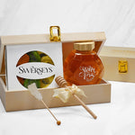 Rosh Hashanah Fruit & Honey Wooden Gift Box