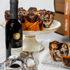 Swerseys Purim Chocolate Babka Cake & Wine Gift Leather Book Box Set