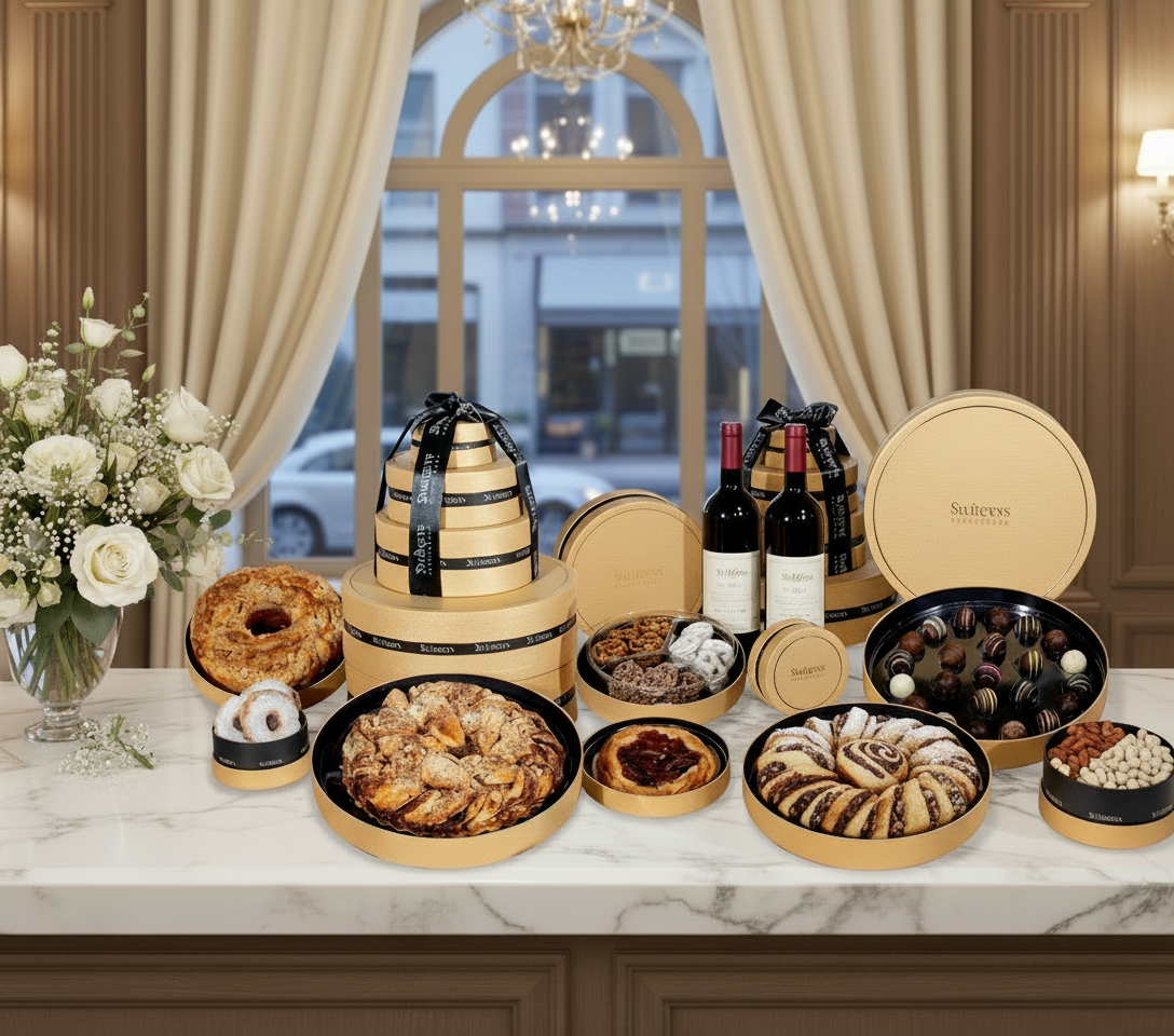 Grand 8 Tier Gold Chocolate & Bakery Gift Tower