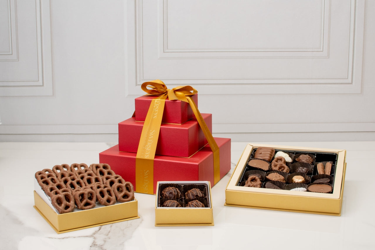 Happy Birthday 3 Tier Red Chocolate Gift Tower 2