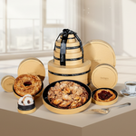 Deluxe Gourmet Pastry 4-Tier Gold Round Gift Box