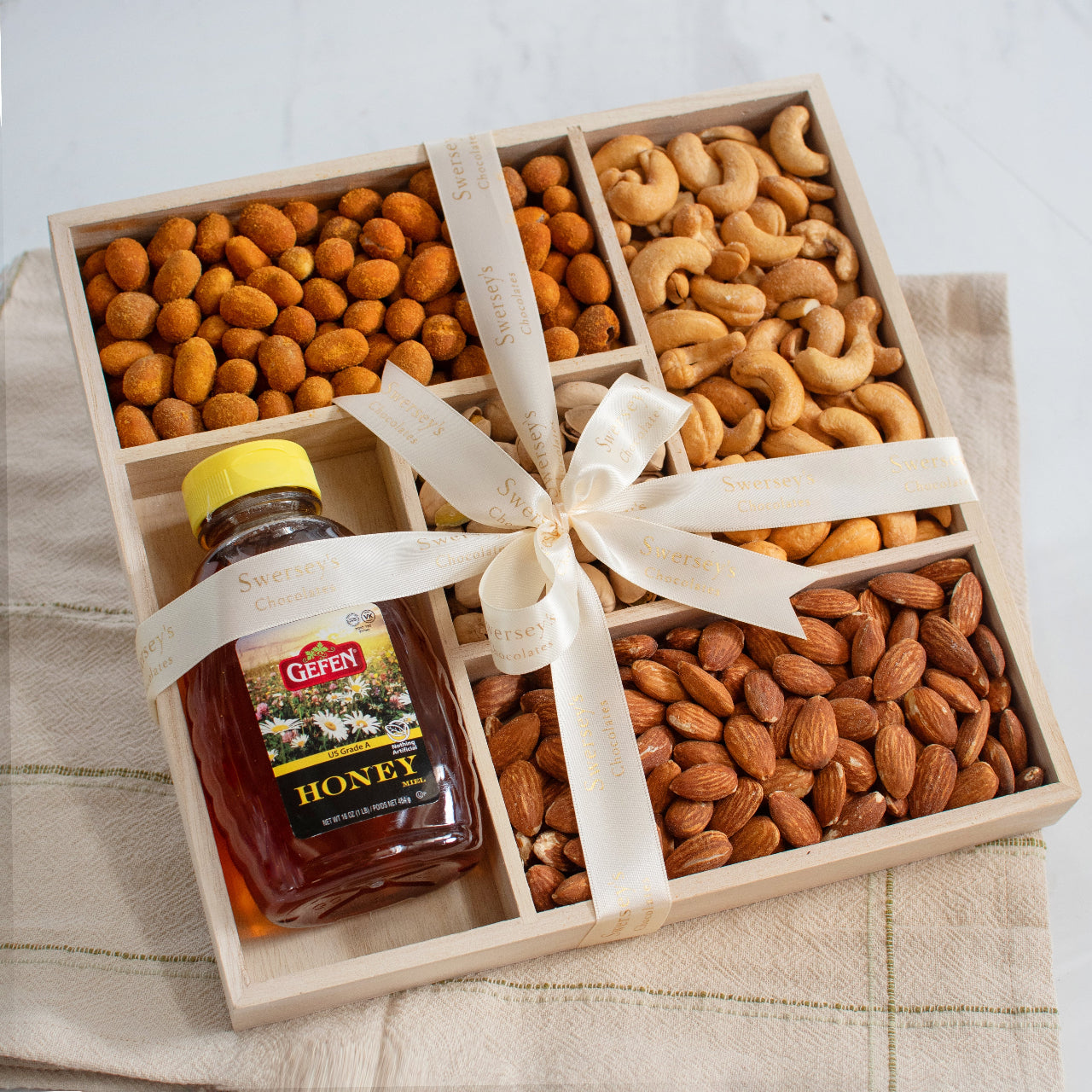 Sweet Rosh Hashanah Keepsake Mixed Nuts Gift Tray 1