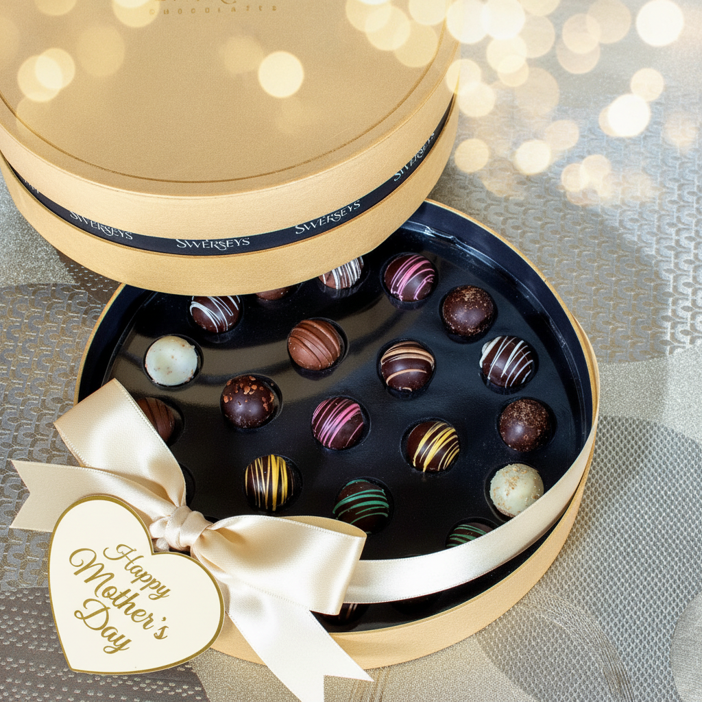 Elegant Gold Gourmet Truffle Assortment Gift Box